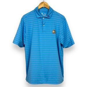FG tech PGA golf polo striped half button shirt size Large
